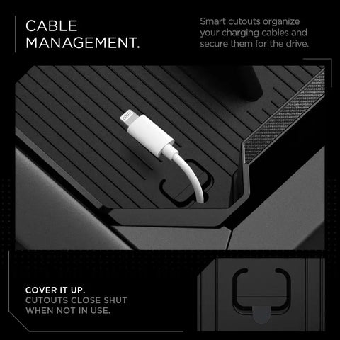 Tesla Series - Non-Slide Center Console Organizer | 3-Section