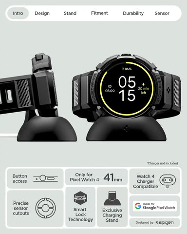 Pixel Watch 4 Series - Rugged Armor Pro + Stand