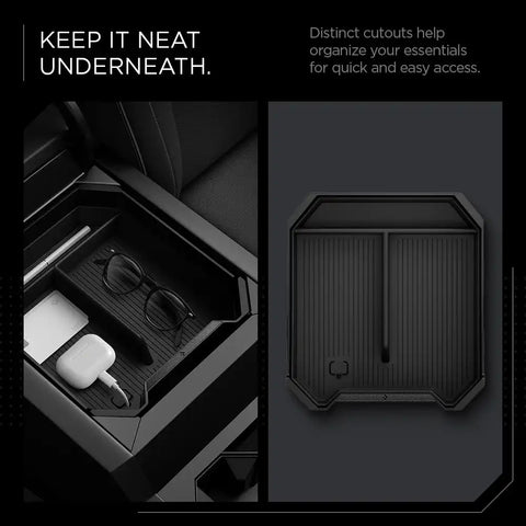 Tesla Series - Non-Slide Center Console Organizer | 3-Section