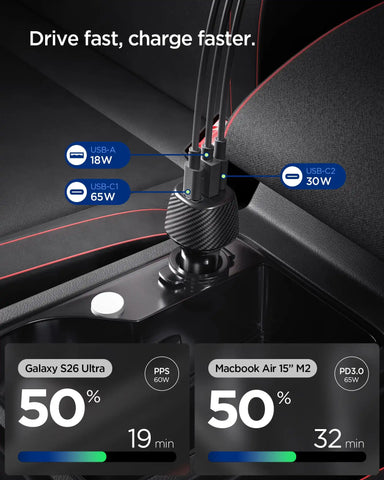 ArcStation™  Essential 113W USB C Fast Car Charger | EV1133