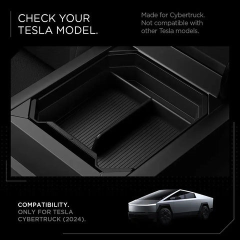 Tesla Series - Non-Slide Center Console Organizer | 3-Section