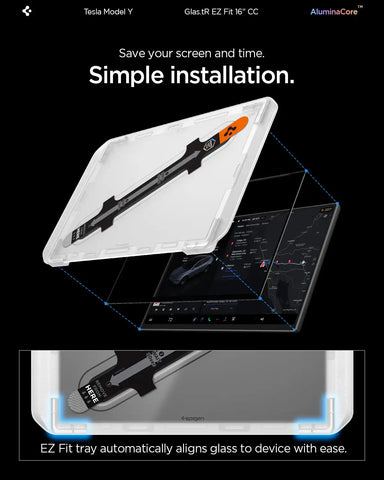 Tesla Series - Screen Protector GLAS.tR EZ Fit | 16 inch